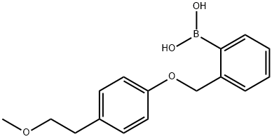 2-[(4'-(2-甲氧基乙基)苯氧基)甲基]苯基硼酸 结构式