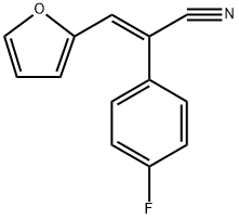 E-Α-(4-氟苯基)-Β-(2-呋喃基)丙烯腈 结构式