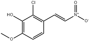 反式-2-氯-3-羟基-4-甲氧基-Β-硝基苯乙烯 结构式