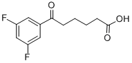 6-(3,5-DIFLUOROPHENYL)-6-OXOHEXANOIC ACID 结构式