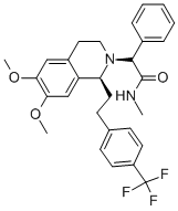 (R)-2-((S)-6,7-二甲氧基-1-(4-(三氟甲基)苯乙基)-3,4-二氢异喹啉-2(1H)-YL)-N-甲基-2-苯乙胺 结构式