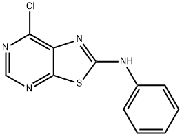 (7-CHLOROTHIAZOLO[5,4-D]PYRIMIDIN-2-YL)PHENYLAMINE 结构式