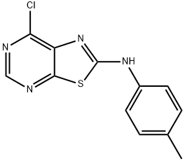 7-氯-N-(P-甲苯基)噻唑并[5,4-D]嘧啶-2-胺 结构式