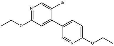 5-溴-2,2'-二乙氧基-4,5'-联砒啶 结构式