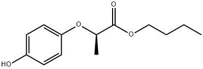 R-(+)-2-(4-羟基苯氧基)丙酸丁酯 结构式