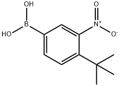 4-叔丁基-3-硝基苯基硼酸 结构式