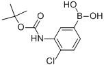 3-BOC-氨基-4-氯苯基硼酸 结构式