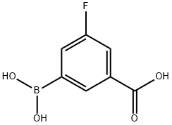 3-羧基-5-氟苯基硼酸 结构式