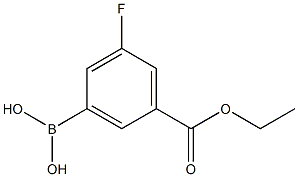 3-氟-5-乙氧羰基苯基硼酸 结构式
