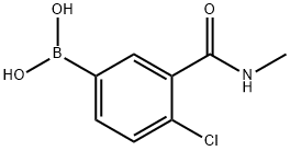 4-氯-3-(N-甲基氨甲酰基)苯基硼酸 结构式