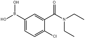 4-氯-3-(N,N-二乙基氨甲酰基)苯基硼酸 结构式