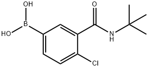 4-氯-3-(叔丁基氨甲酰基)苯基硼酸 结构式