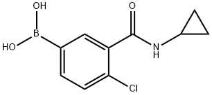 4-氯-3-(环丙基氨甲酰基)苯基硼酸 结构式