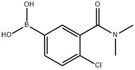 4-氯-3-(二甲基甲酰氨)苯基硼酸 结构式