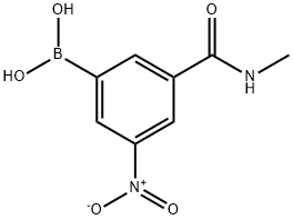 3-(甲基氨甲酰基)-5-硝基苯基硼酸 结构式