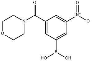 3-(吗啉-4-羰基)-5-硝基苯基硼酸 结构式