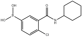 4-氯-3-(环己基甲酰氨)苯基硼酸 结构式
