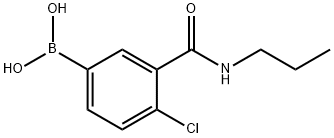 4-氯-3-(N-丙基甲酰氨)苯基硼酸 结构式