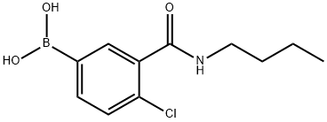4-氯-3-(N-丁基甲酰氨)苯基硼酸 结构式