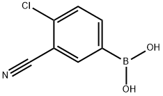 4-氯-3-氰基苯硼酸 结构式