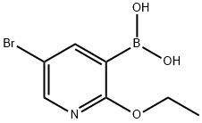 5-溴-2-乙氧基砒啶-3-硼酸 结构式