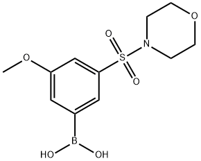 4-甲氧基-3-(N-吗啉基磺酰)苯基硼酸 结构式