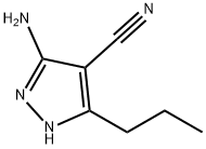 1H-Pyrazole-4-carbonitrile,  3-amino-5-propyl- 结构式