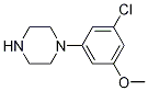 1-(3-氯-5-甲氧基苯基)哌嗪 结构式