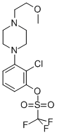 Methanesulfonic acid, 1,1,1-trifluoro-, 2-chloro-3-[4-(2-methoxyethyl)-1-piperazinyl]phenyl ester 结构式