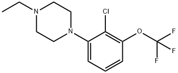 1-[2-CHLORO-3-(TRIFLUOROMETHOXY)PHENYL]-4-ETHYLPIPERAZINE 结构式