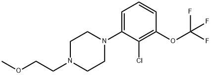 Piperazine, 1-[2-chloro-3-(trifluoromethoxy)phenyl]-4-(2-methoxyethyl)- 结构式