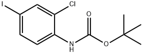 (2-氯-4-碘苯基)氨基甲酸叔丁酯 结构式