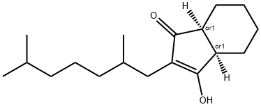 CIS-2-(2,6-DIMETHYLHEPTYL)-3-HYDROXY-3A,4,5,6,7,7A-HEXAHYDROINDEN-1-ONE 结构式