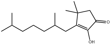 3-(2,6-DIMETHYLHEPTYL)-2-HYDROXY-4,4-DIMETHYLCYCLOPENT-2-ENONE 结构式