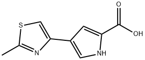 4-(2-甲基-1,3-噻唑-4-基)-1H-吡咯-2-羧酸 结构式