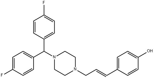 羟基氟桂利嗪 结构式