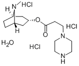 1-Piperazinepropanoic acid, 8-methyl-8-azabicyclo(3.2.1)oct-3-yl ester , trihydrochloridehydrate, endo- 结构式