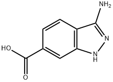 3-氨基-1H-吲唑-6-羧酸 结构式