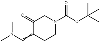 4-[(二甲氨基)亚甲基]-3-氧代-1-哌啶羧酸叔丁酯 结构式
