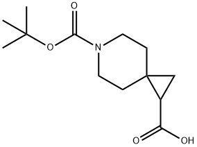 6-BOC-6-氮杂螺[2.5]辛烷-1-甲酸 结构式