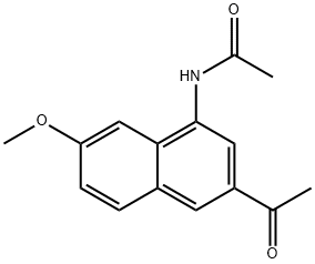 N-(3-乙酰基-7-甲氧基萘-1-基)乙酰胺 结构式