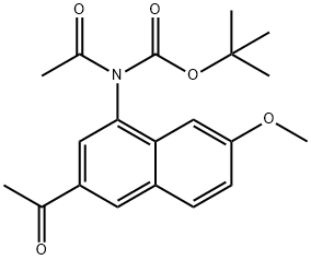 tert-butyl acetyl(3-acetyl-7-Methoxynaphthalen-1-yl)carbaMate 结构式