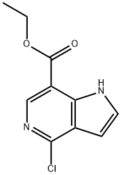 ETHYL 4-CHLORO-1H-PYRROLO[3,2-C]PYRIDINE-7-CARBOXYLATE 结构式