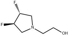 (3R,4R)-3,4-二氟吡咯烷-1-乙醇 结构式