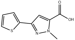 2-甲基-5-(噻吩-2-基)-2H-吡唑-3-甲酸 结构式