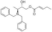PENT-2-ENOIC ACID (2S,3S)-3-DIBENZYLAMINO-2-HYDROXYBUTYL ESTER 结构式
