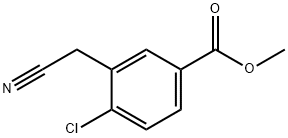 3-氰基甲基-4-氯苯甲酸甲酯 结构式
