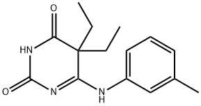 5,5-Diethyl-4-(3-methylphenyl)iminobarbituric acid 结构式