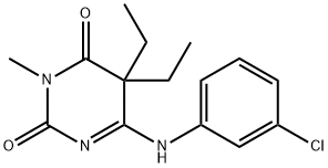 5,5-Diethyl-4-(2-chlorophenyl)iminobarbituric acid 结构式