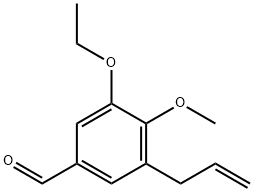 3-烯丙基-5-乙氧基-4-甲氧基苯甲醛 结构式